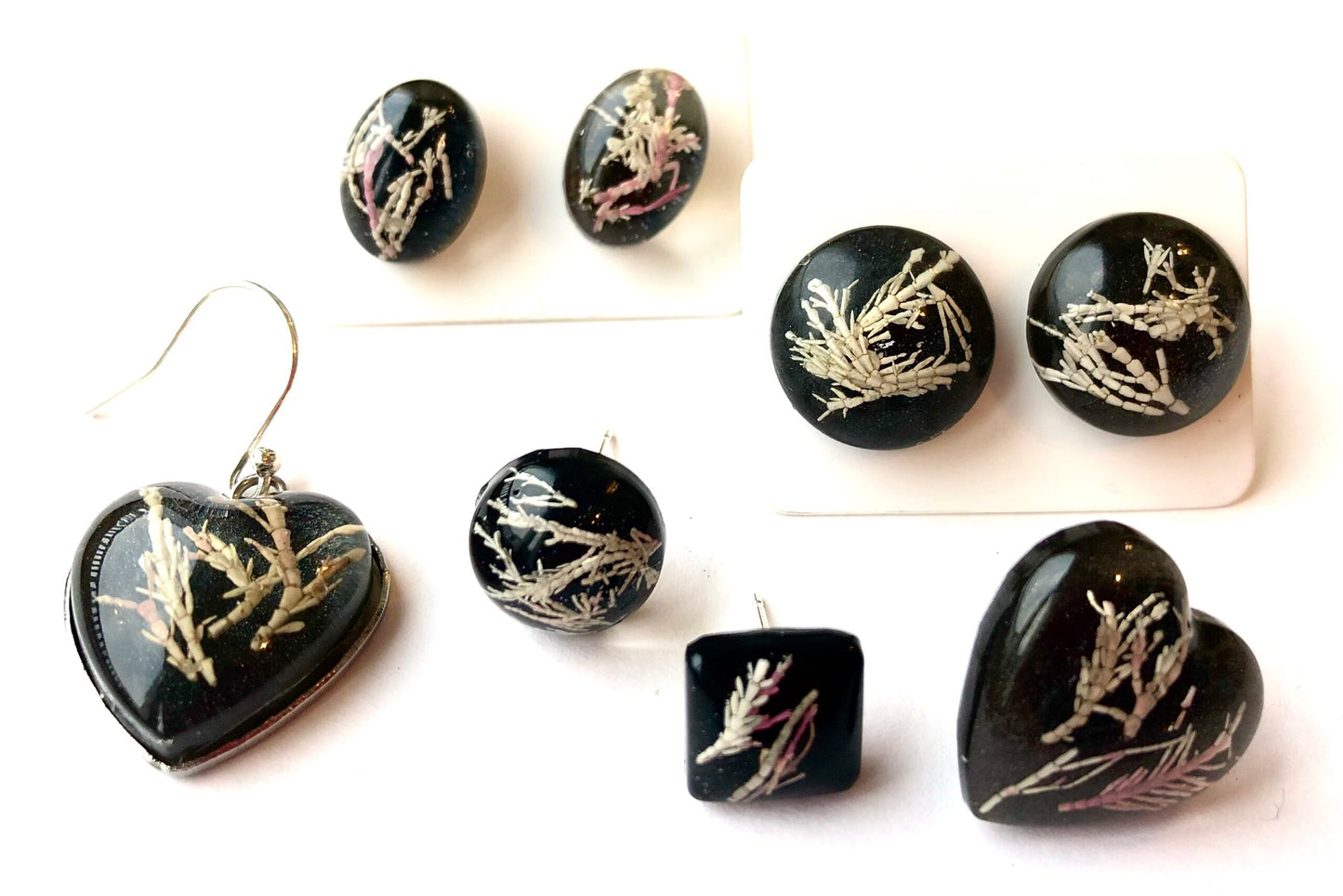 Shetland Seaweed Earrings, Sterling Silver