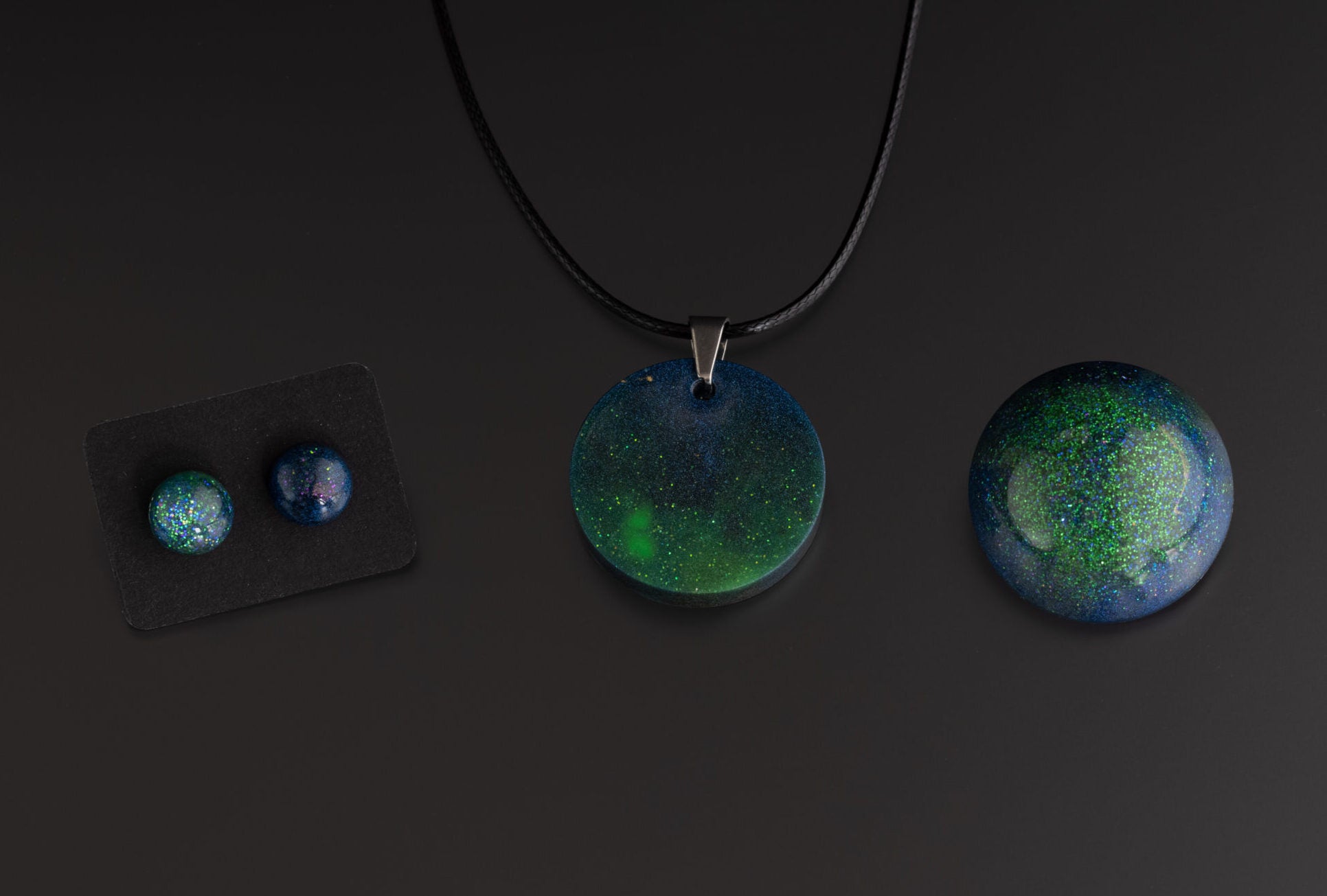 Aurora Borealis Resin Jewellery Sarah Kay Arts Shetland Jewellery