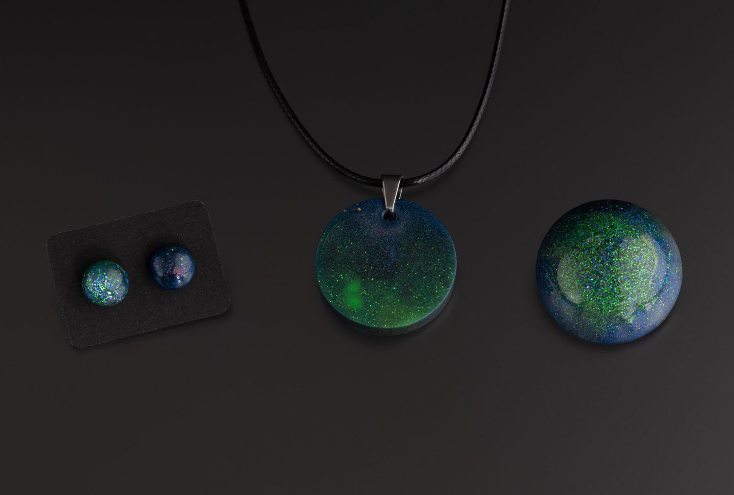 circle Aurora borealis jewellery