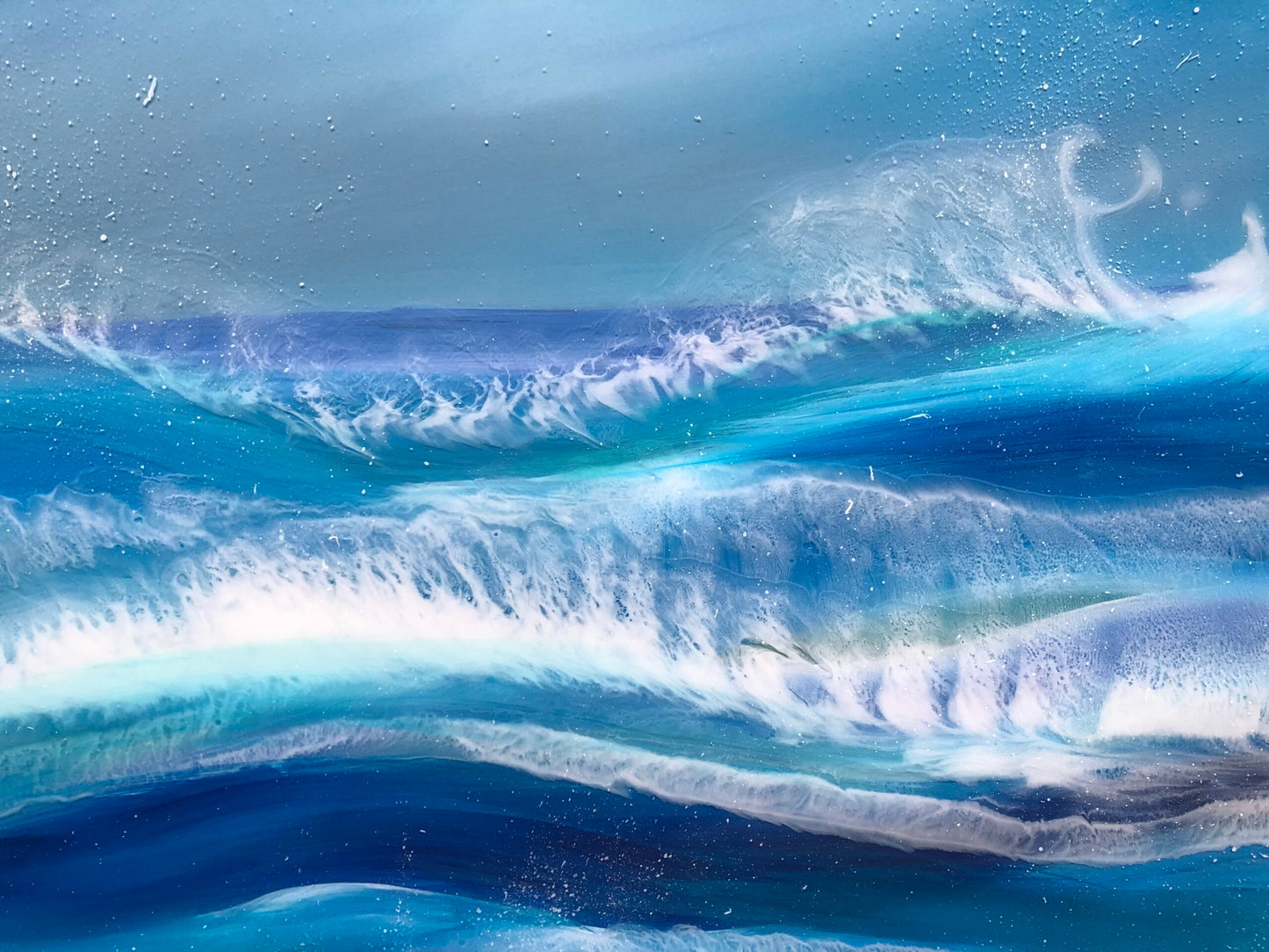 Resin Art Seascape Shetland Gale | Circle 50cm