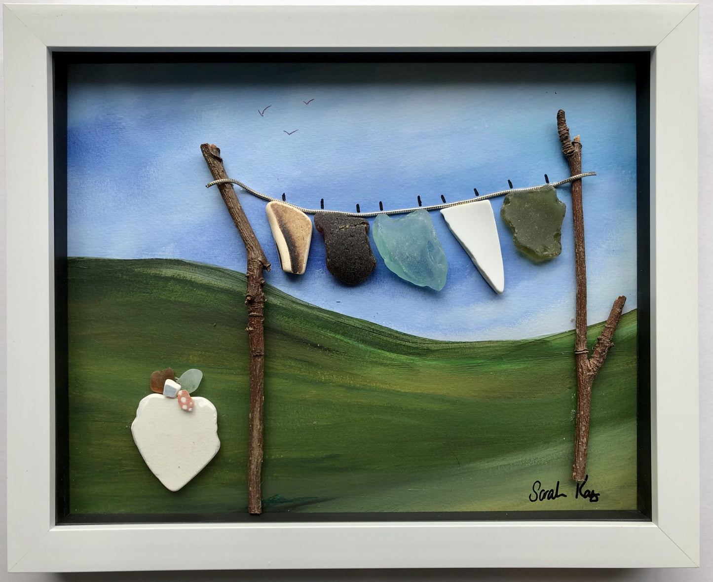 Beach Treasure Washing Line Artwork