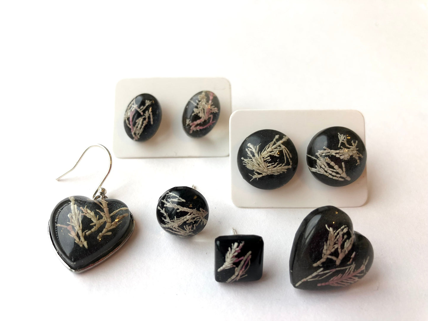 Shetland Seaweed Earrings, Sterling Silver
