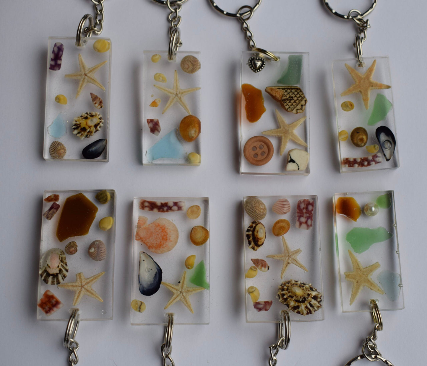 Shetland Beach Treasure Keyring | Rectangle