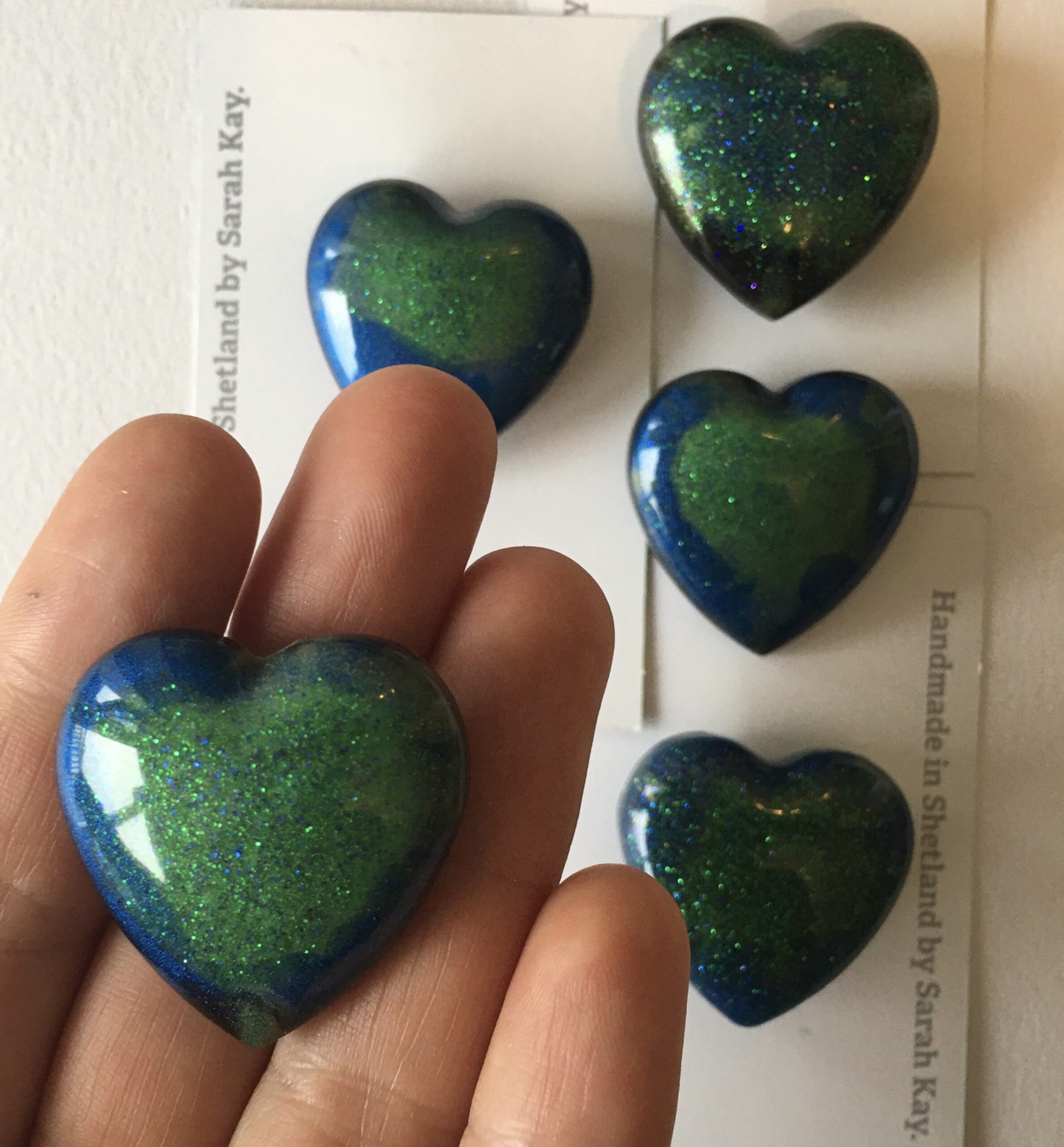 Aurora Borealis Chunky Resin Brooch