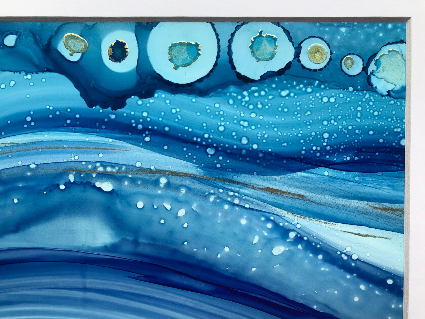 Shetland Sea Swimming Ink Painting
