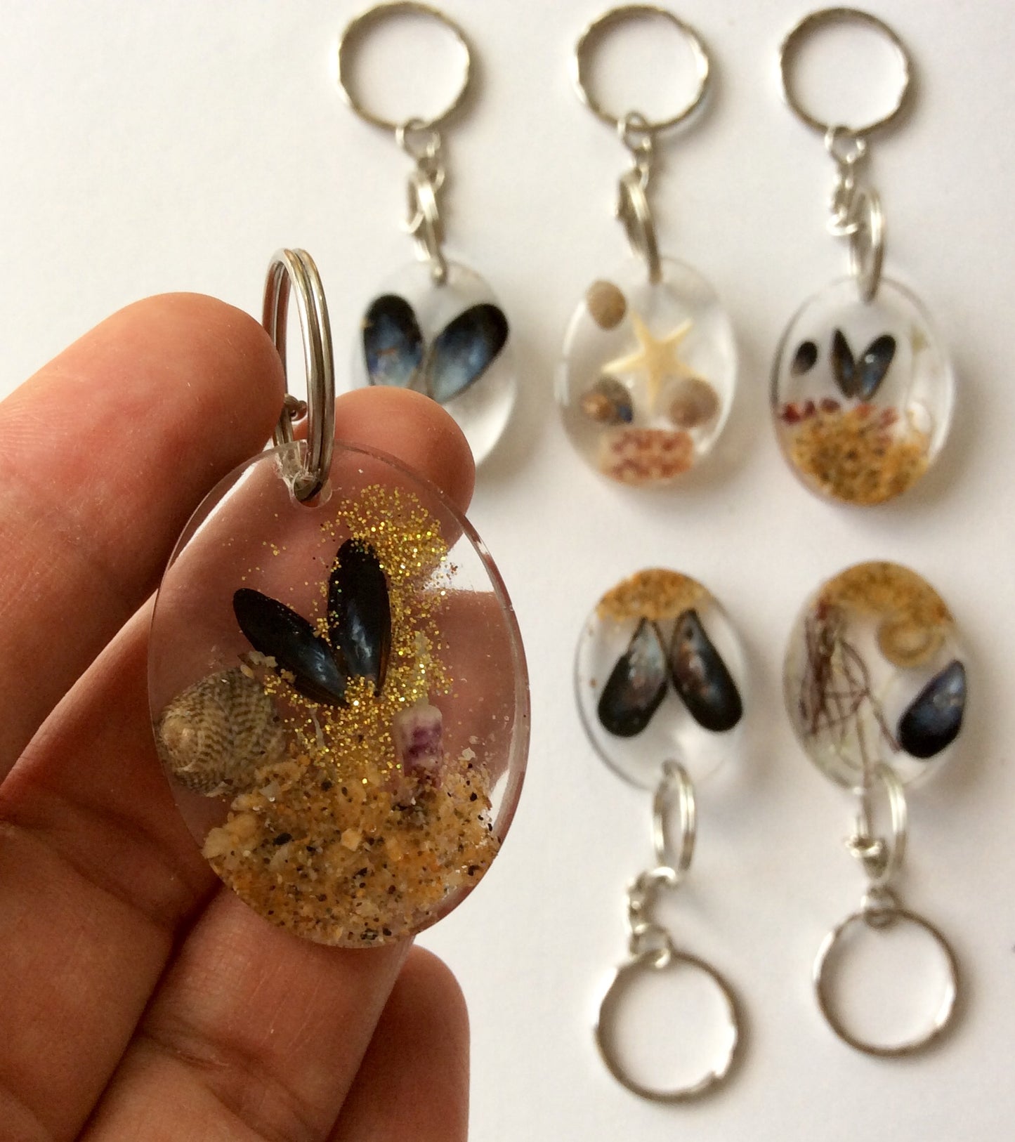 Shetland Beach Treasure Keyring | Oval