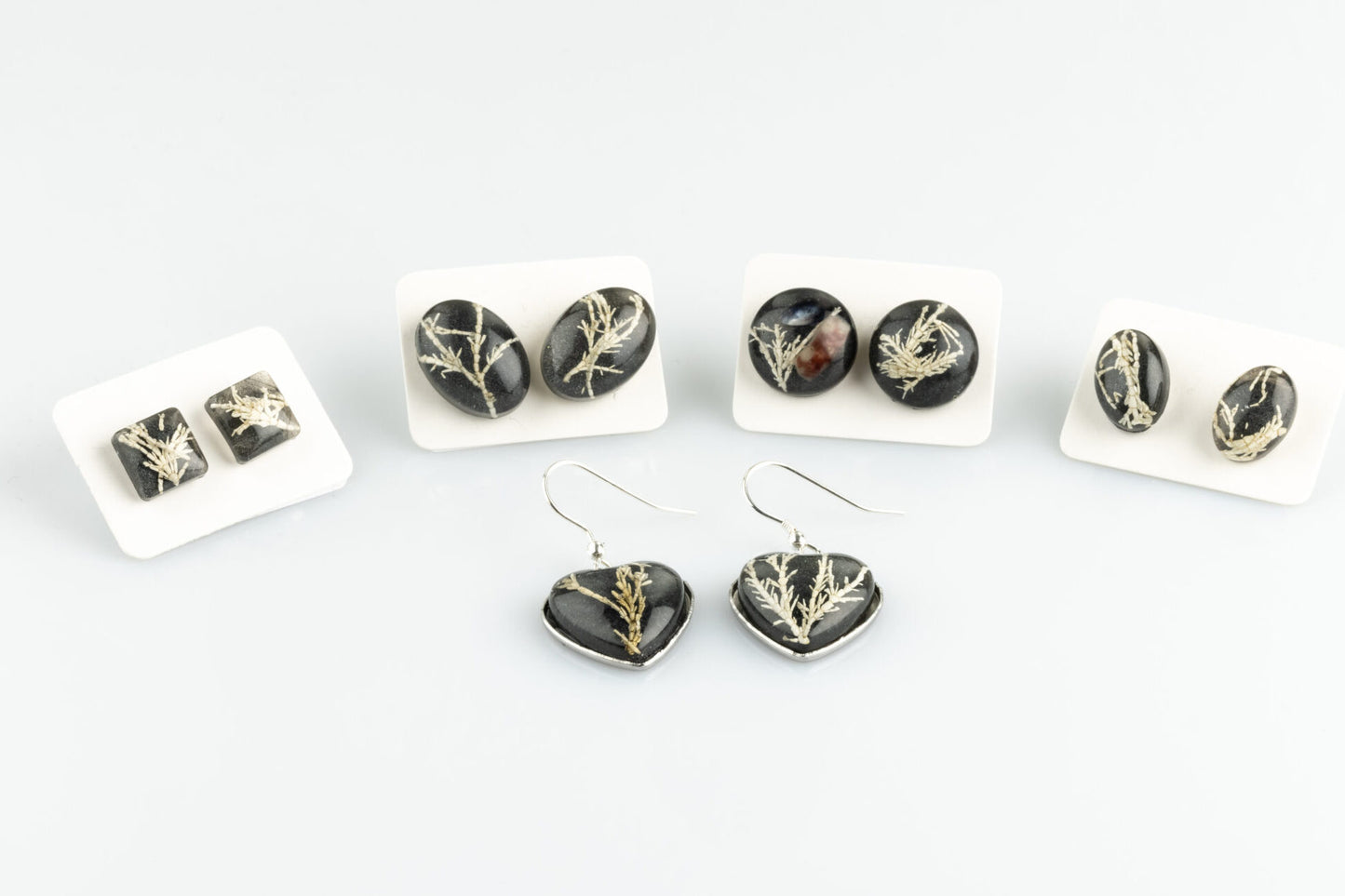 Shetland Seaweed Earrings, Sterling Silver
