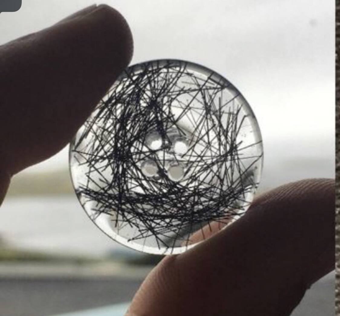 Shetland Pony Hair Resin Buttons.
