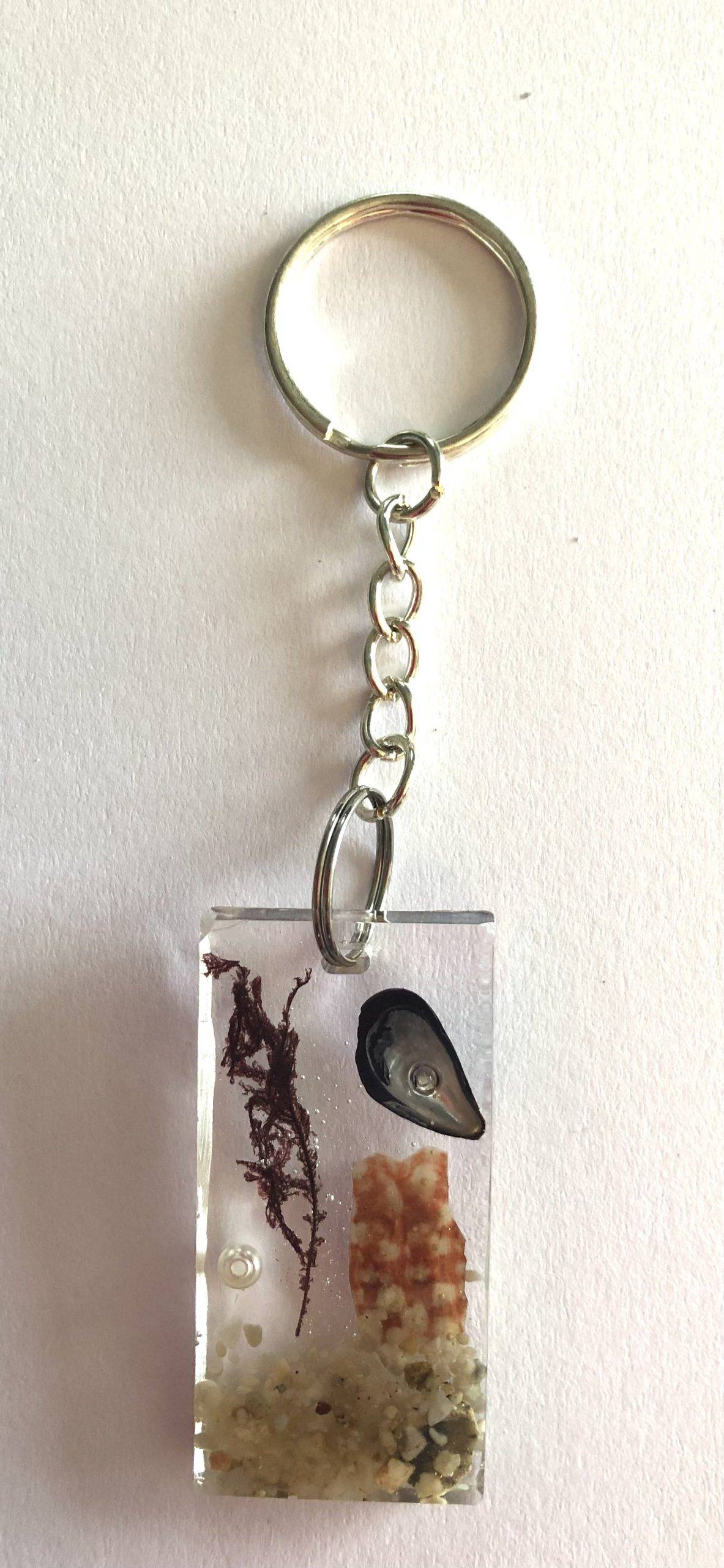 Shetland Beach Treasure Keyring | Rectangle