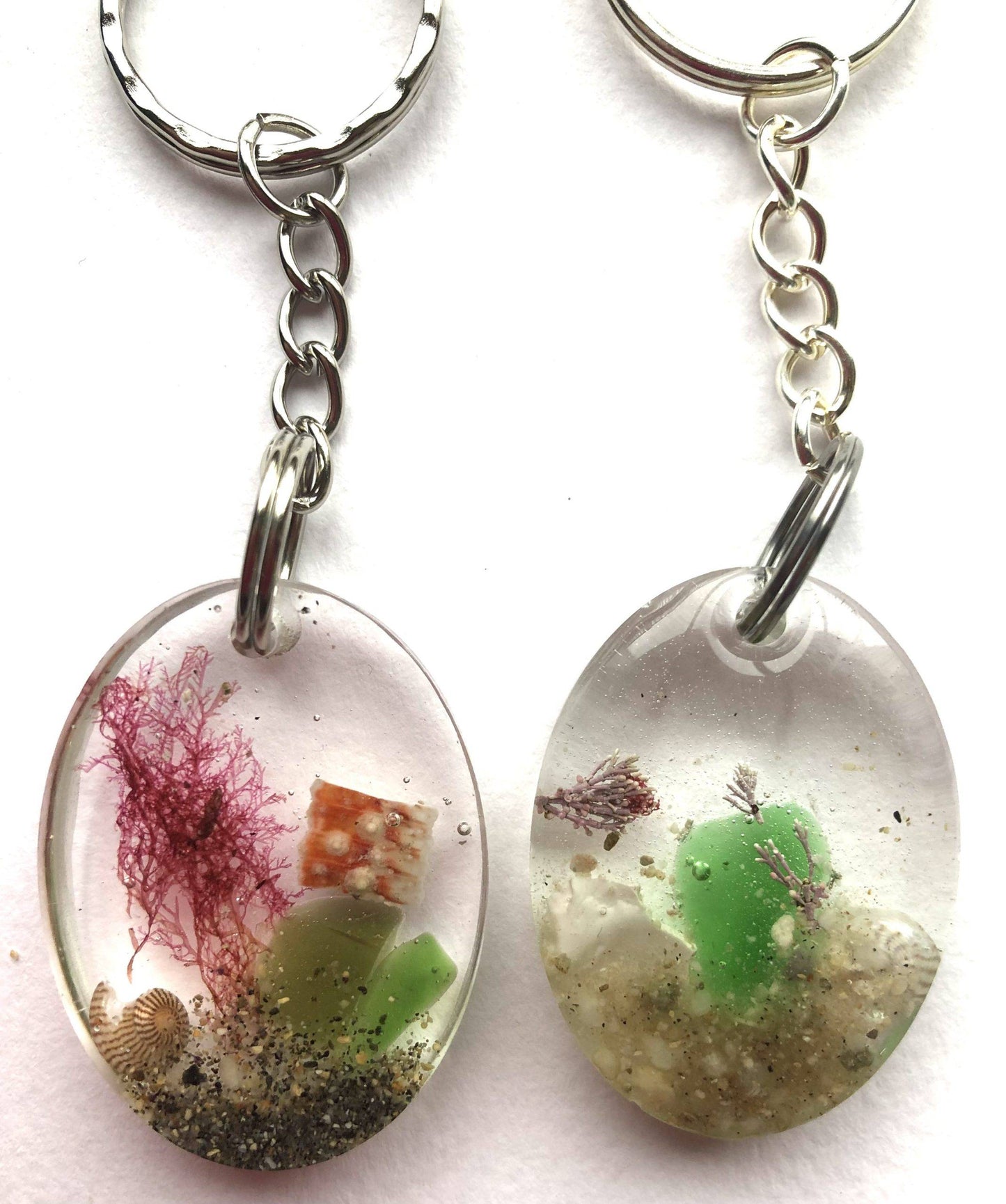 Shetland Beach Treasure Keyring | Oval
