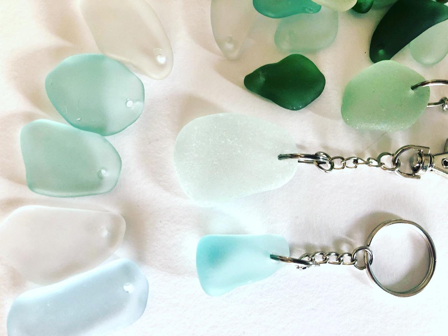 Shetland Sea Glass Keyring