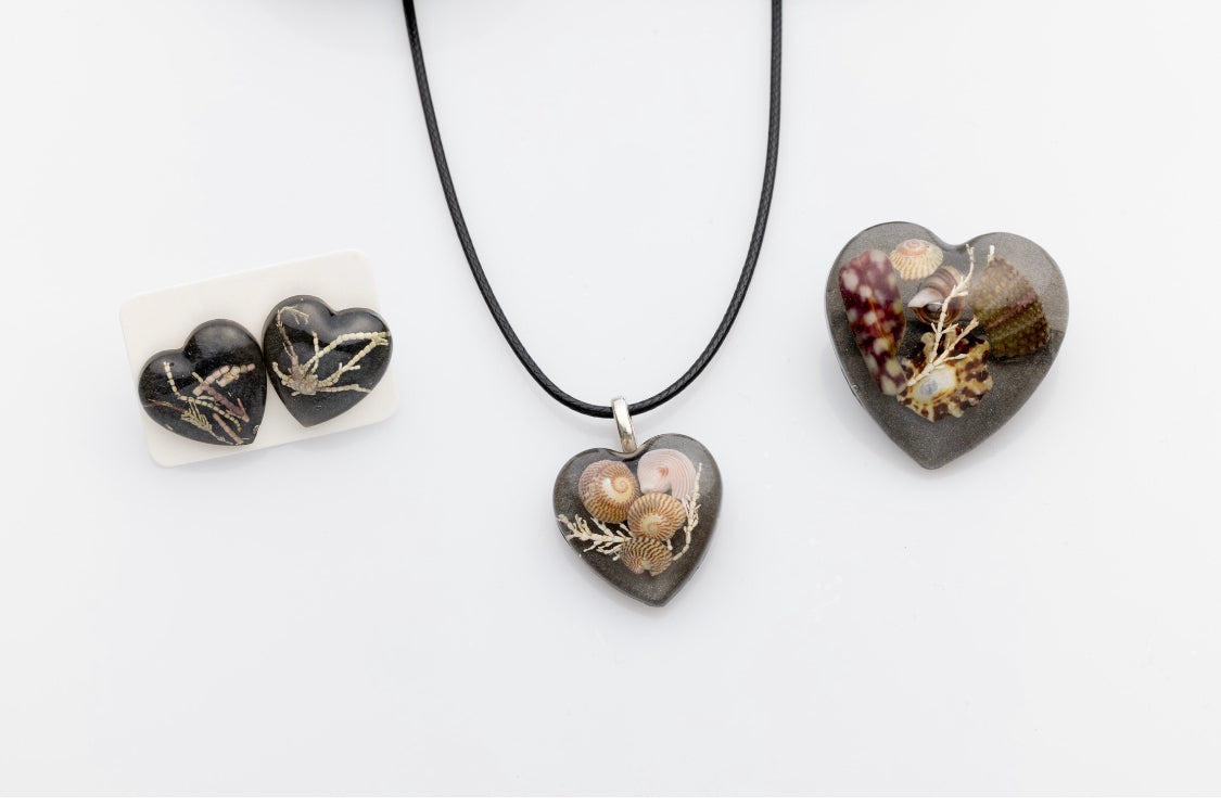 Beachcombers Resin Jewellery Set | Shimmering Black