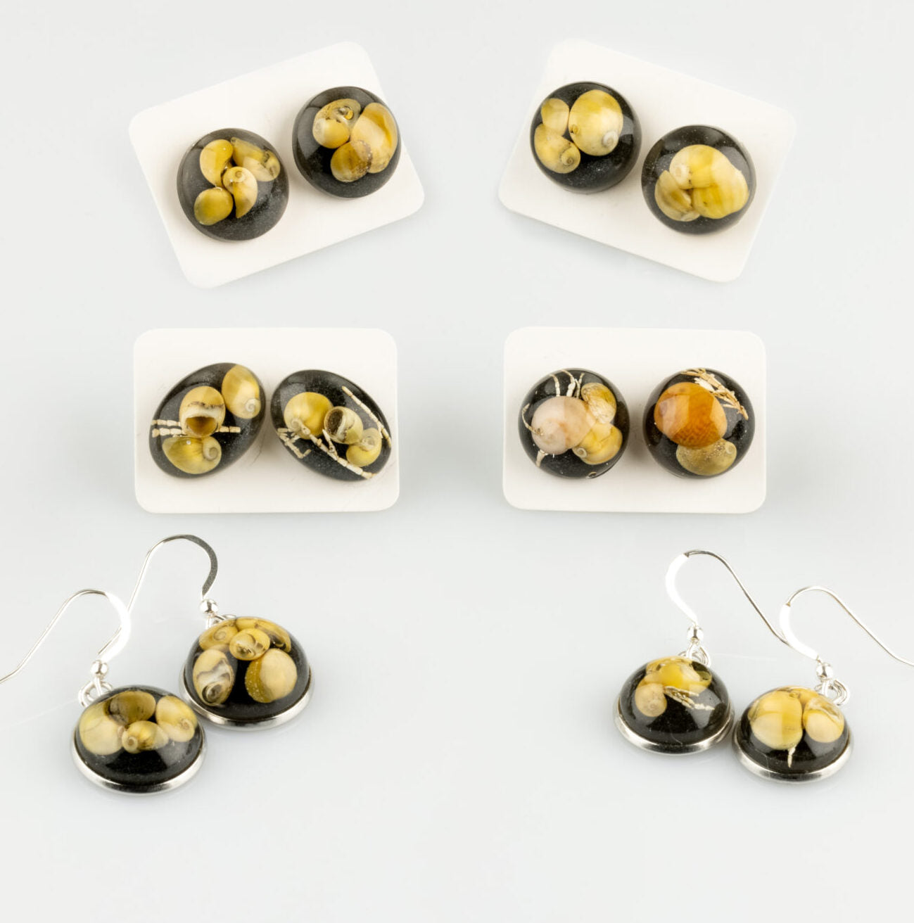 Sunset Beach Earrings With Rare Yellow Whalsay Shells