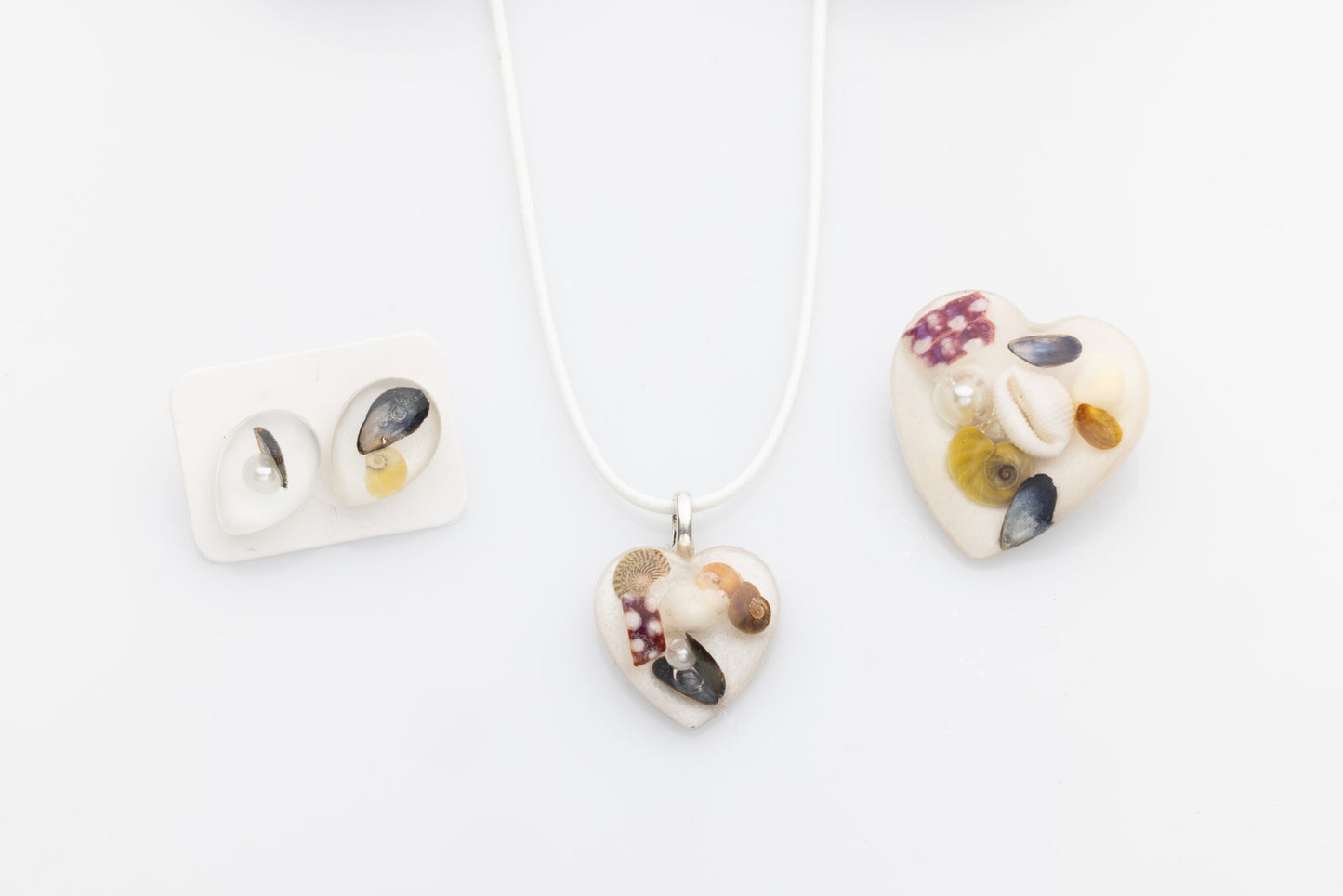 Beachcombers Bliss Resin Jewellery Set | Shimmering White
