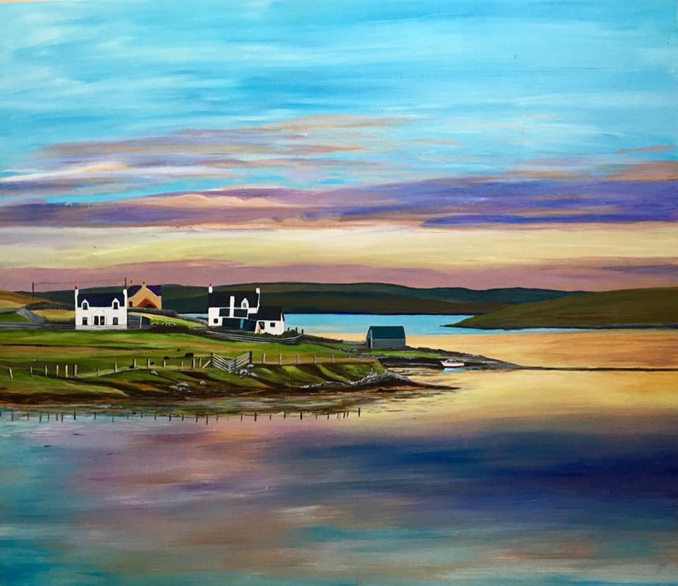 Shetland landscape painting