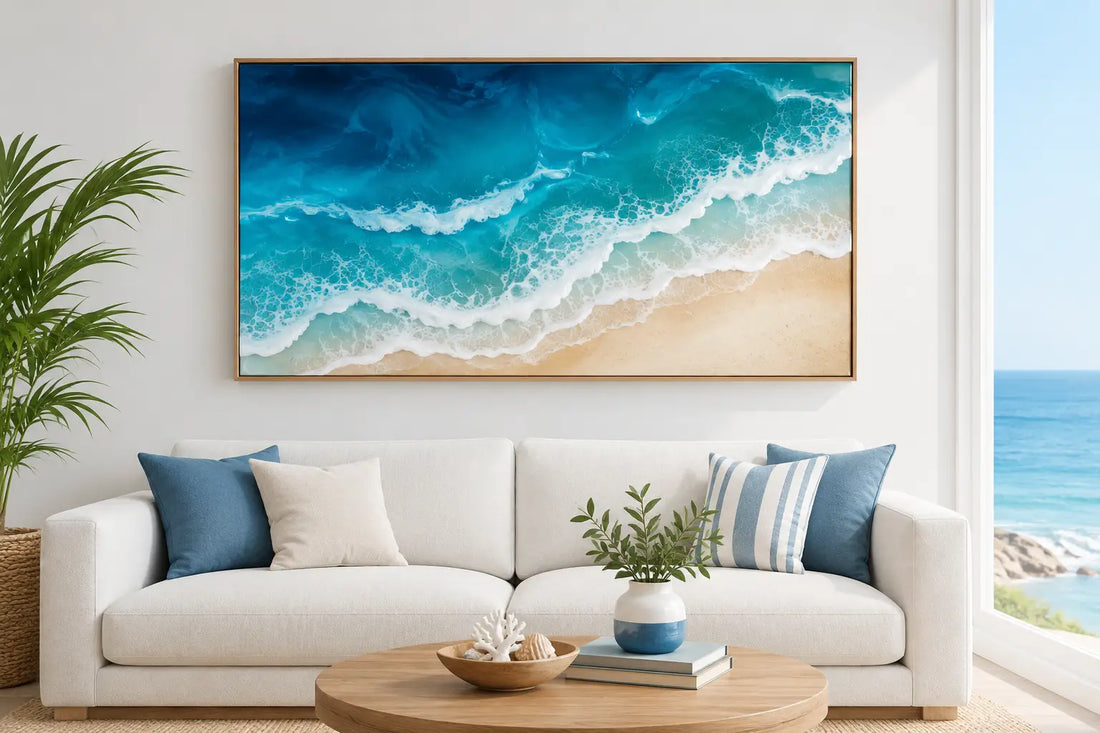 Resin Seascape Wall Art for a Coastal Home