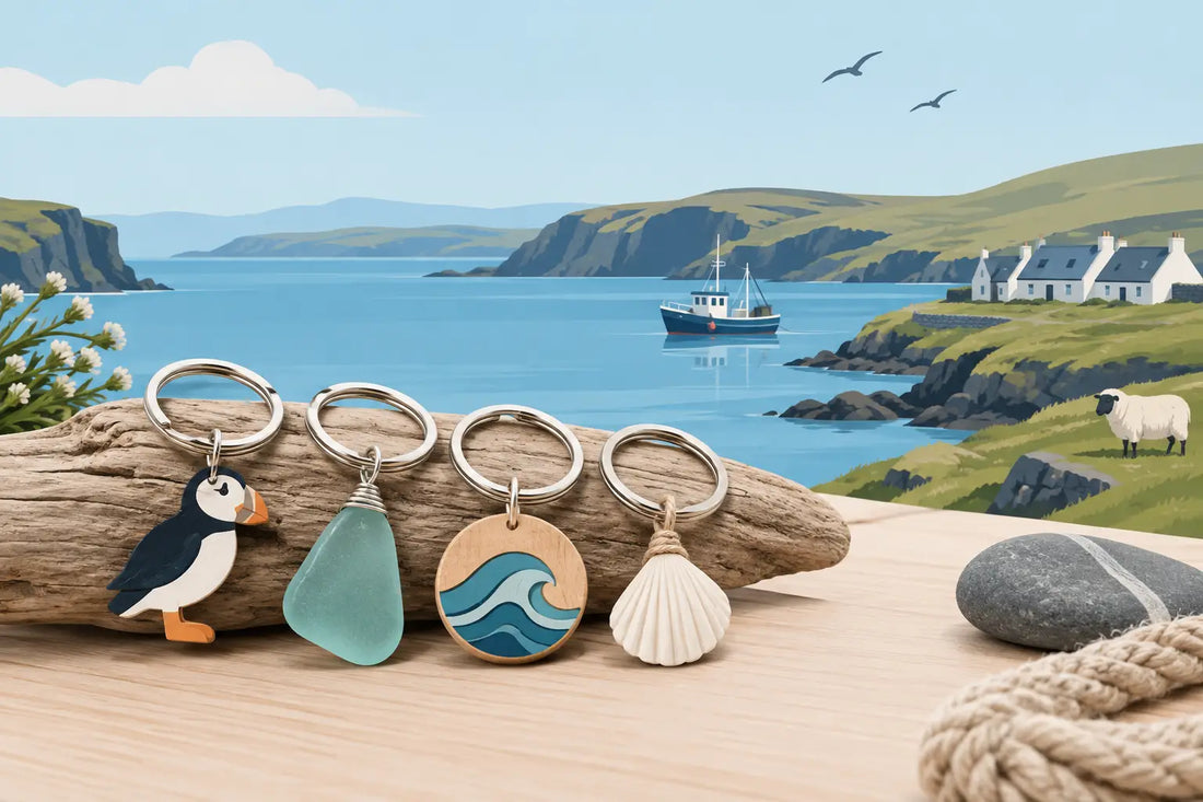 Handmade Coastal Keyrings UK with a Shetland Story