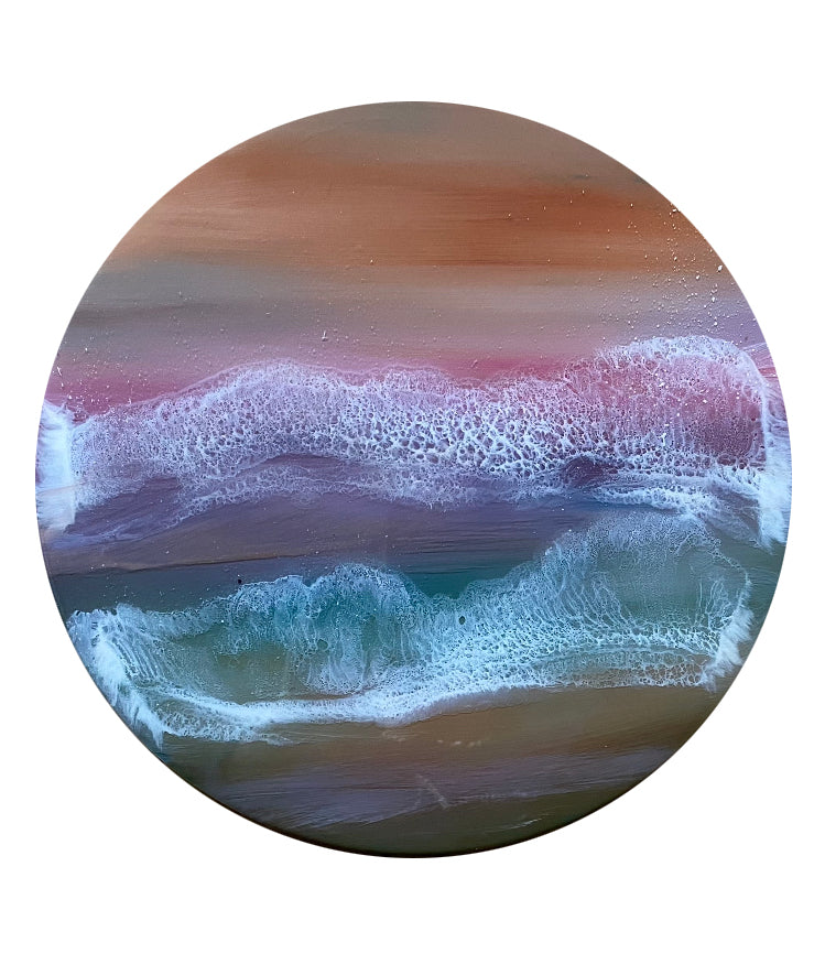 Resin Art sunset sky | Circle