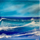 Winter Wave Resin Artwork | Square 25 cm