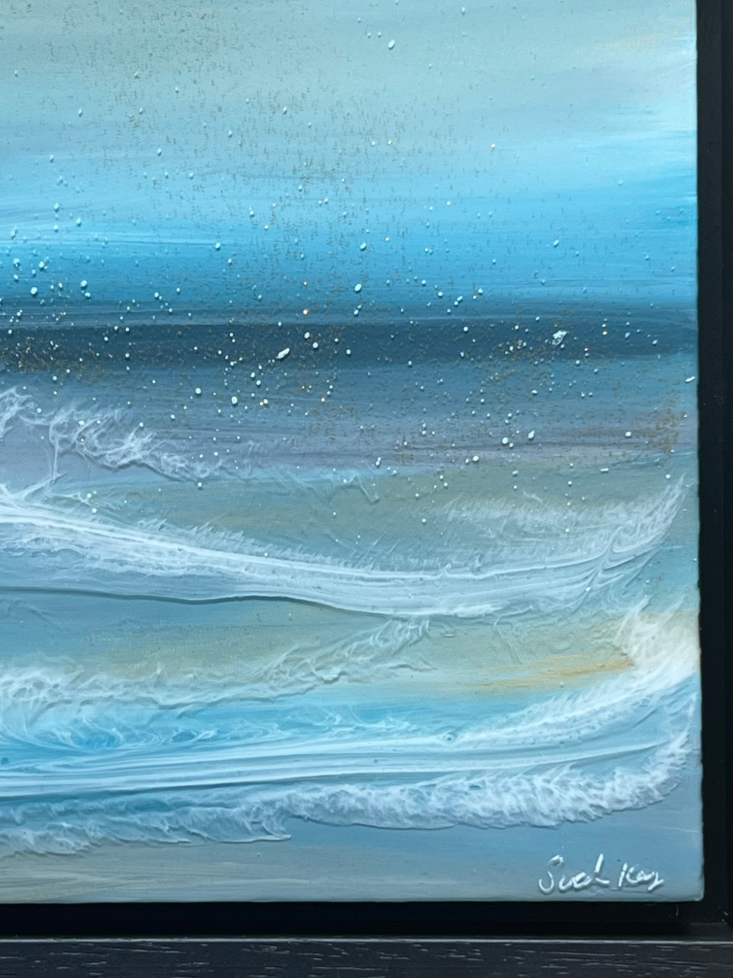 Framed Resin seascape | Square
