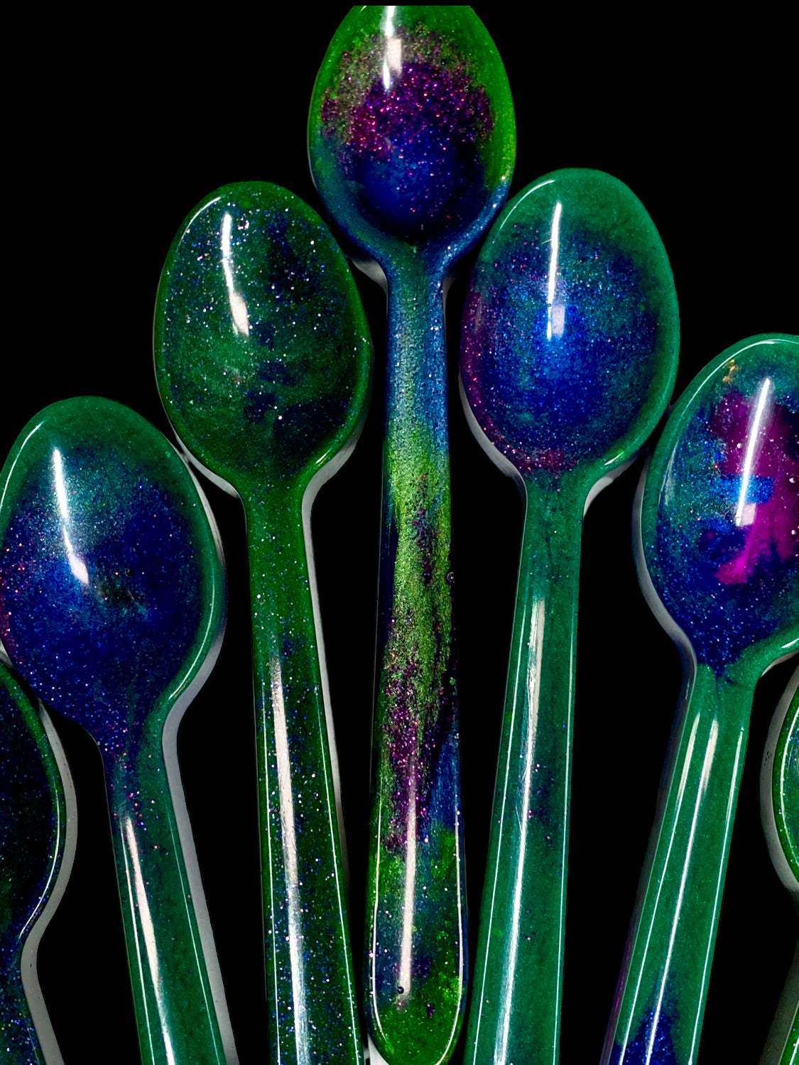 Aurora Borealis Resin Spoon