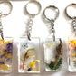 Shetland Grown Real Flower Resin Keyring