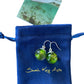 Shetland Seaweed Drop Earrings | Green