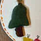 Snow man sea glass hanging plaque.