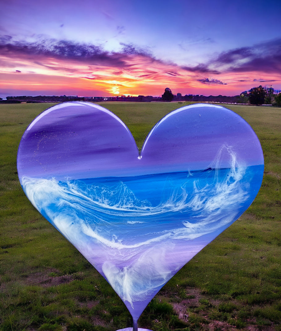 Love Resin seascape | Heart