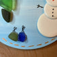 Snow man sea glass hanging plaque.