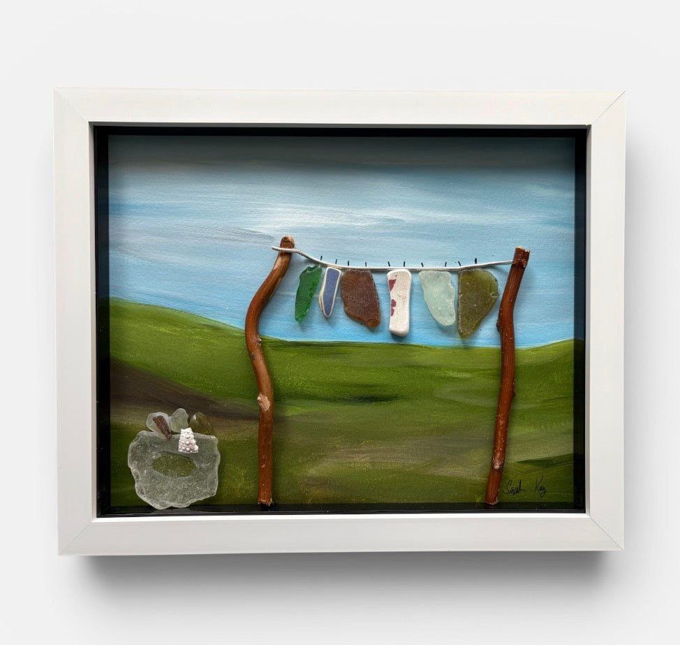 Sea glass washing line.