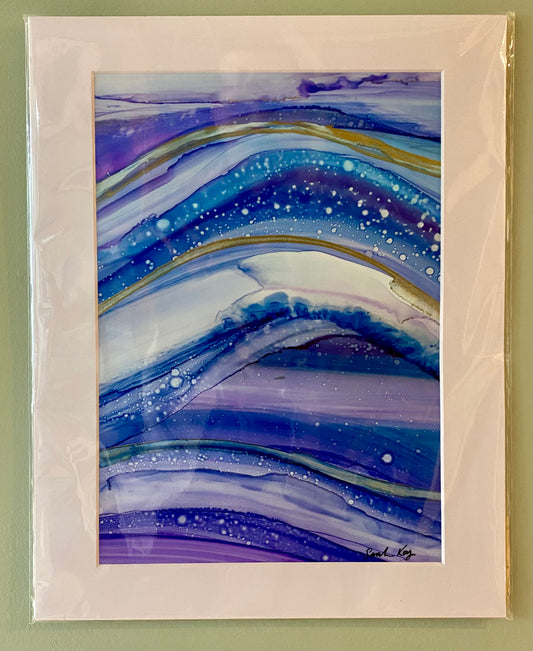 Winter snow inspired  Ink Painting