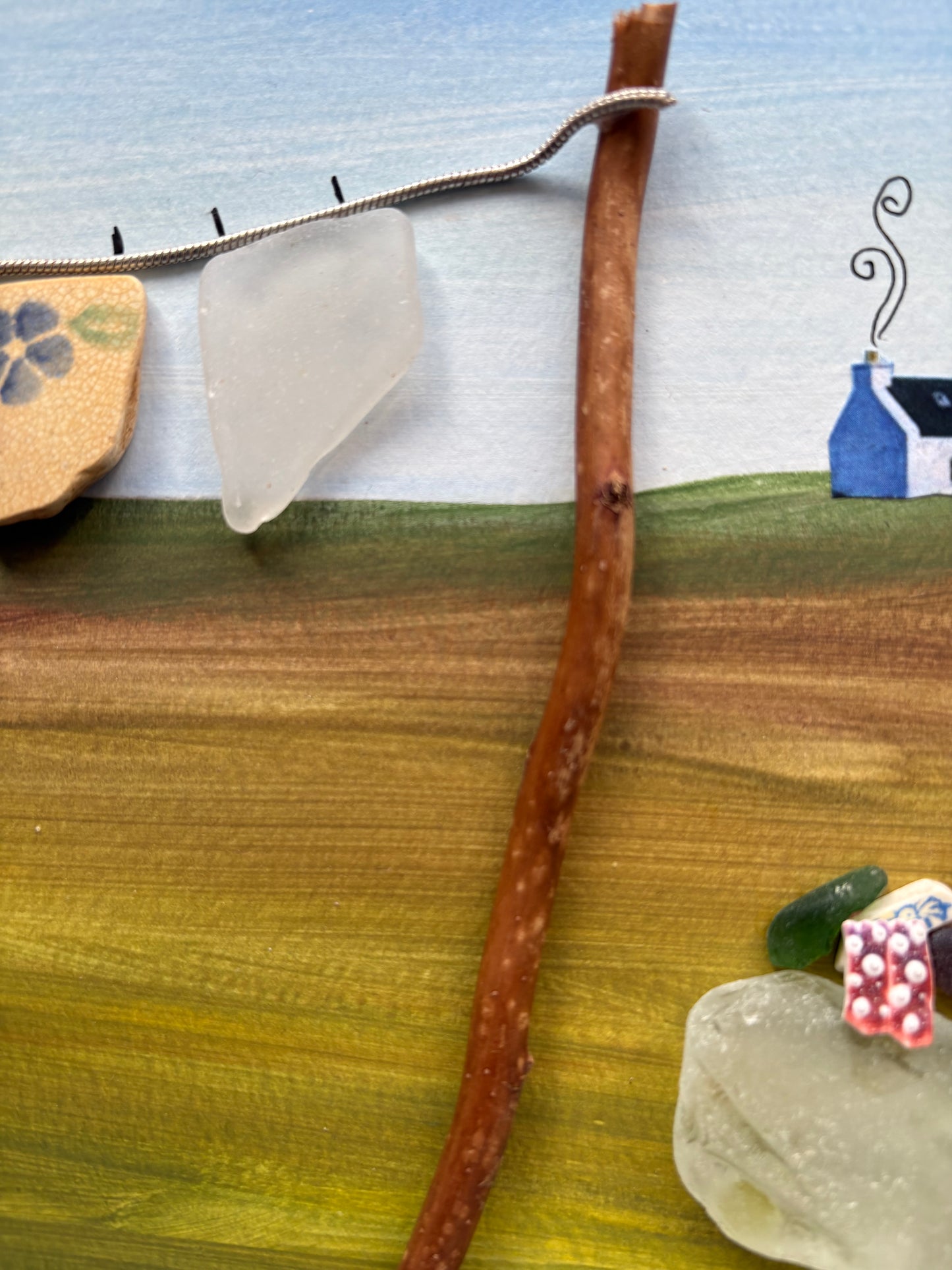 Shetland Sea glass washing line.