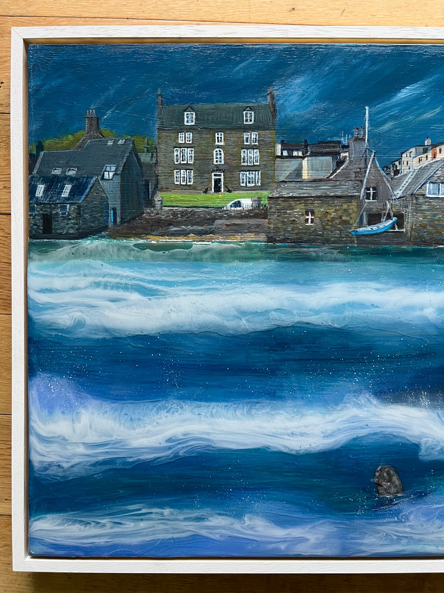 Bains beach painting-Original