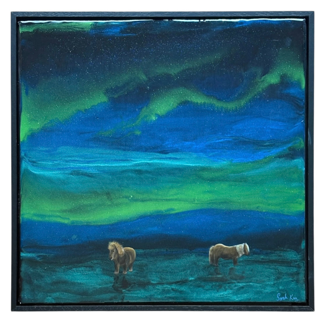 Aurora Watchers, Shetland pony art.