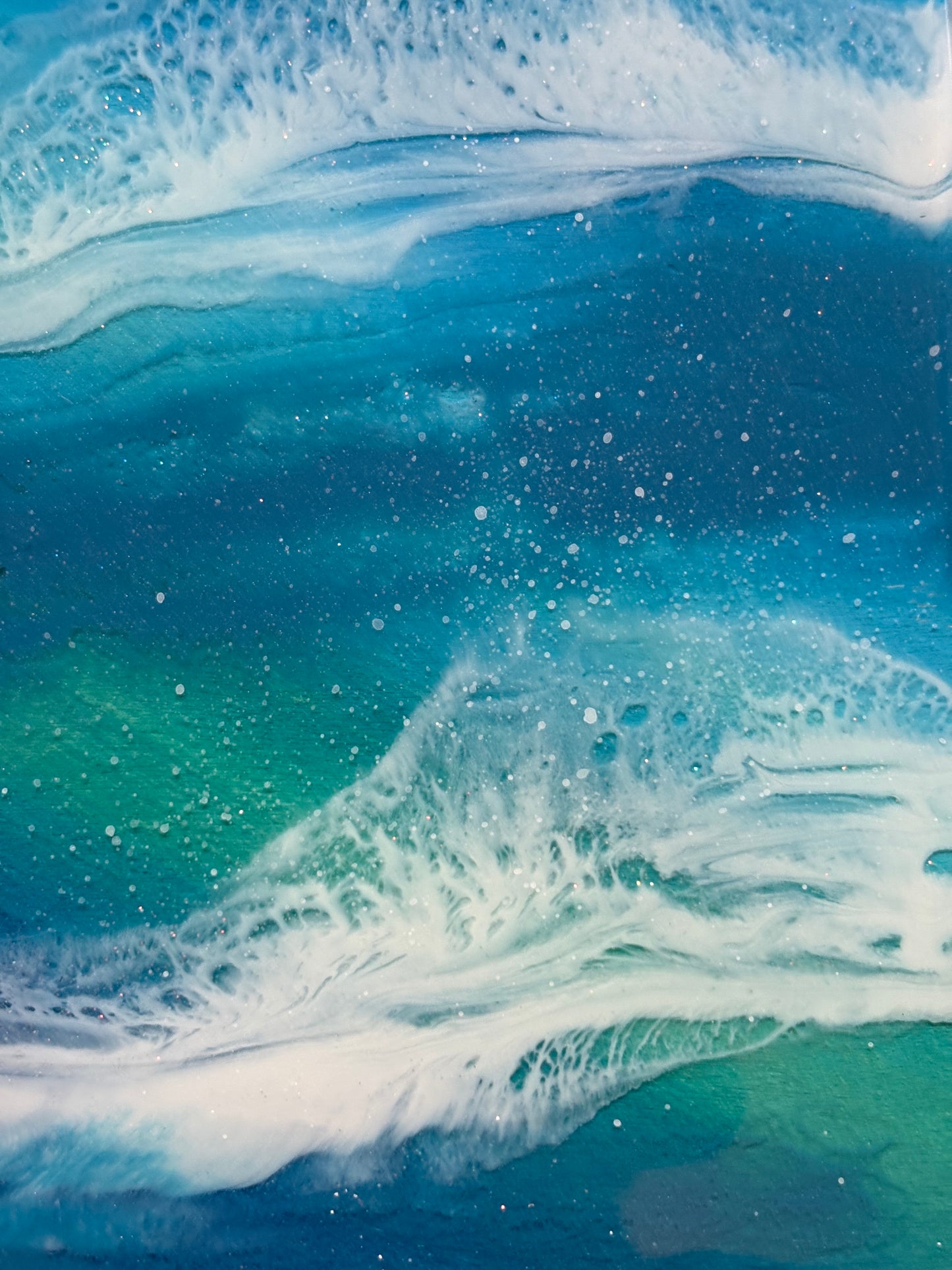 Aurora reflections seascape | Square 30cm