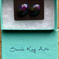 Aurora Borealis Sterling Silver Stud Resin Earrings