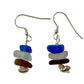 Seaglass stack earrings.
