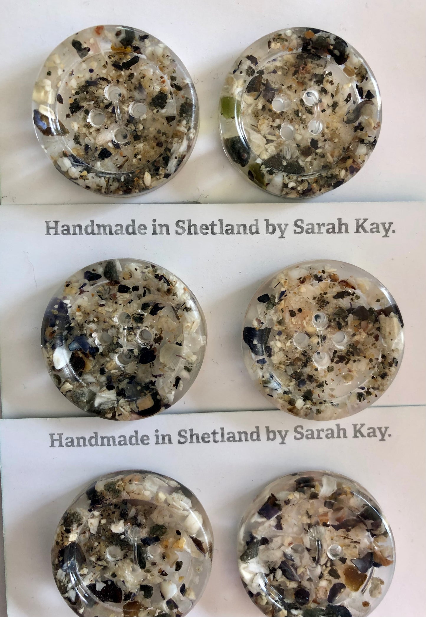 Shetland Beach Treasure Resin Buttons