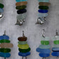 Seaglass stack earrings.