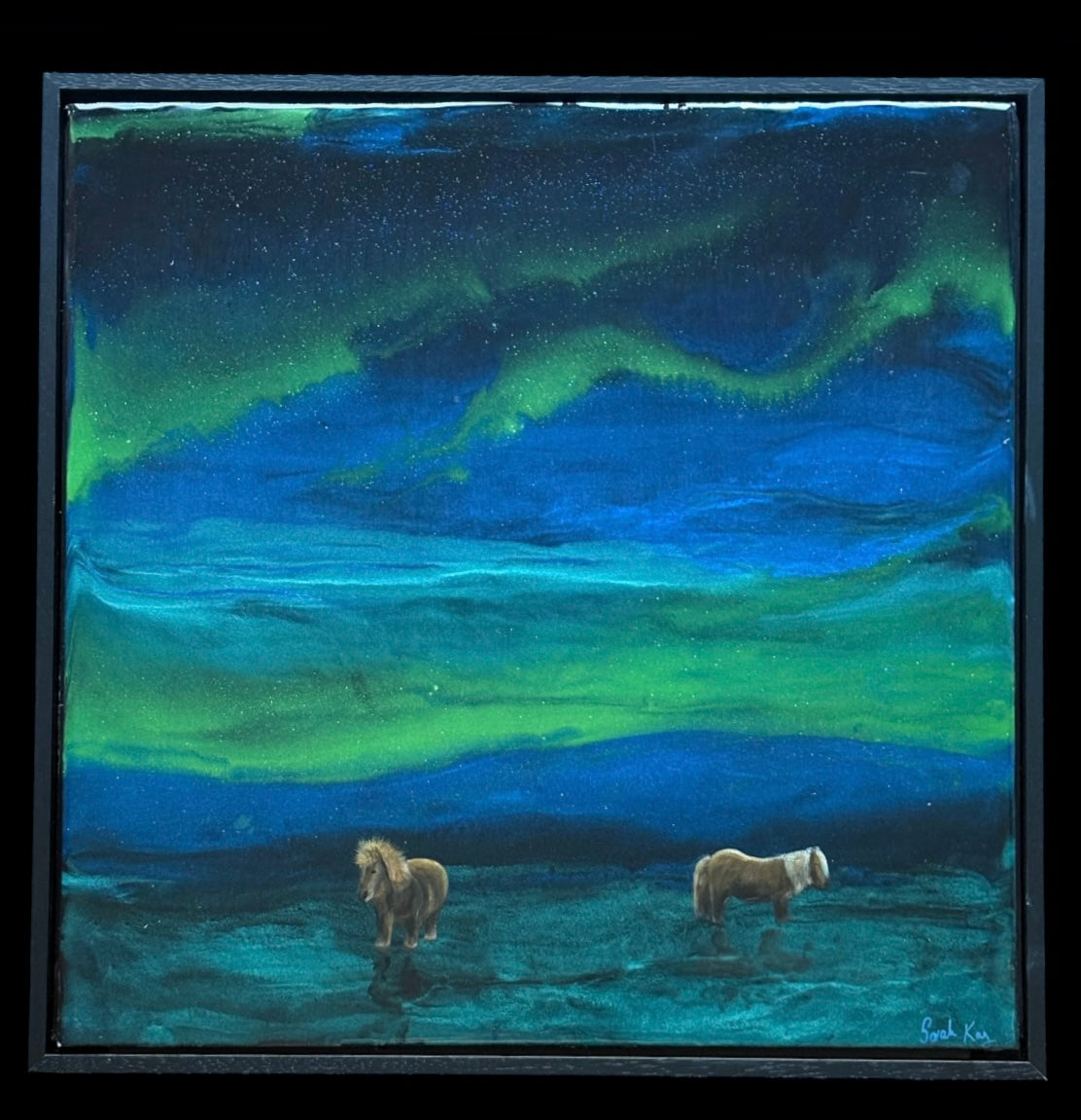 Aurora Watchers, Shetland pony art.