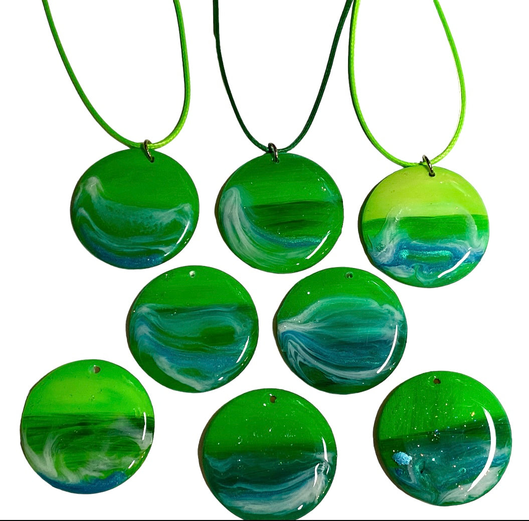 Aurora Seascape Resin Pendant