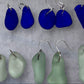 Seaglass dangly earrings.