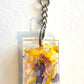 Shetland Grown Real Flower Resin Keyring