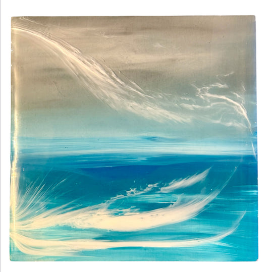 Blue drift, mini resin seascape.