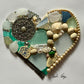 Heart beach Mosaic | greens