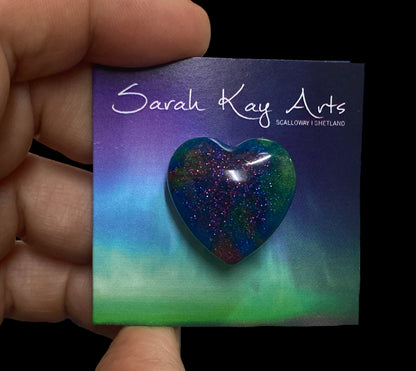 Aurora Borealis Small Resin Brooch