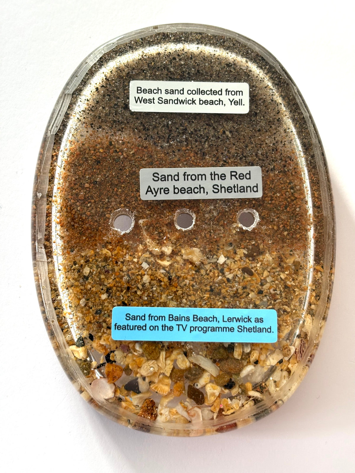 Shetland sand soap dishes