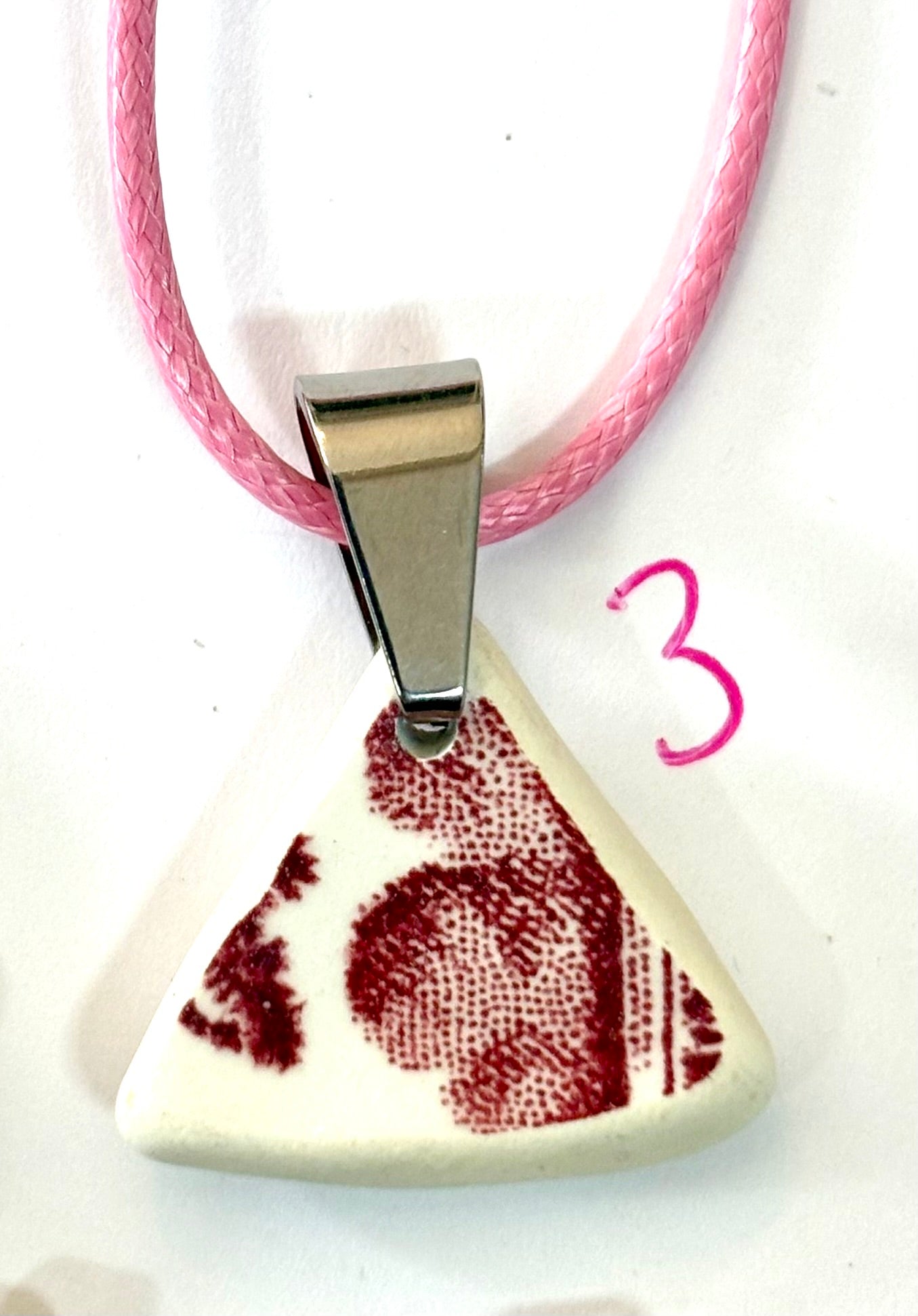 Sea Pottery Pink Pendants