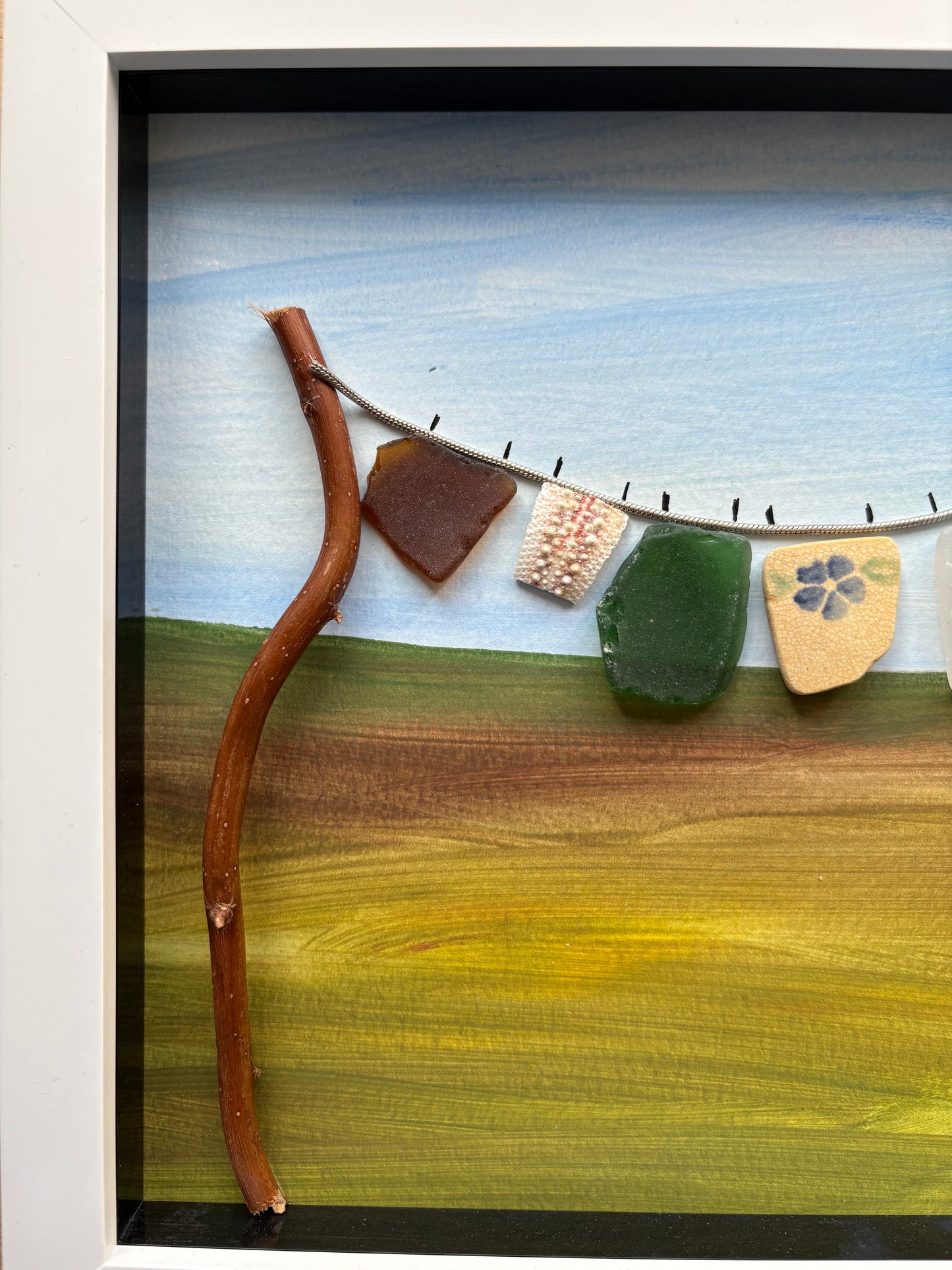 Shetland Sea glass washing line.